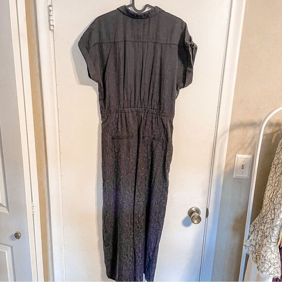 Anthropologie Ett Twa James Tie Waist Jumpsuit Navy 8 - Picture 7 of 10